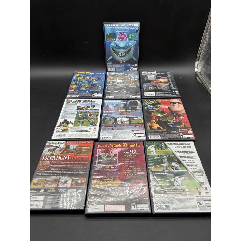 Lot of 10 PS2 Games CIB Madden 2003 Gran Turismo 3 Guitar Hero Finding Nemo +